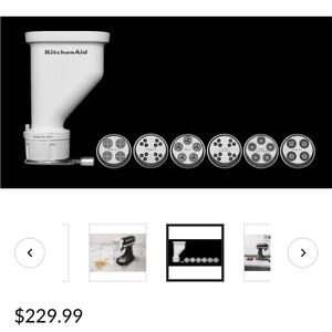 Kitchen aid pasta maker